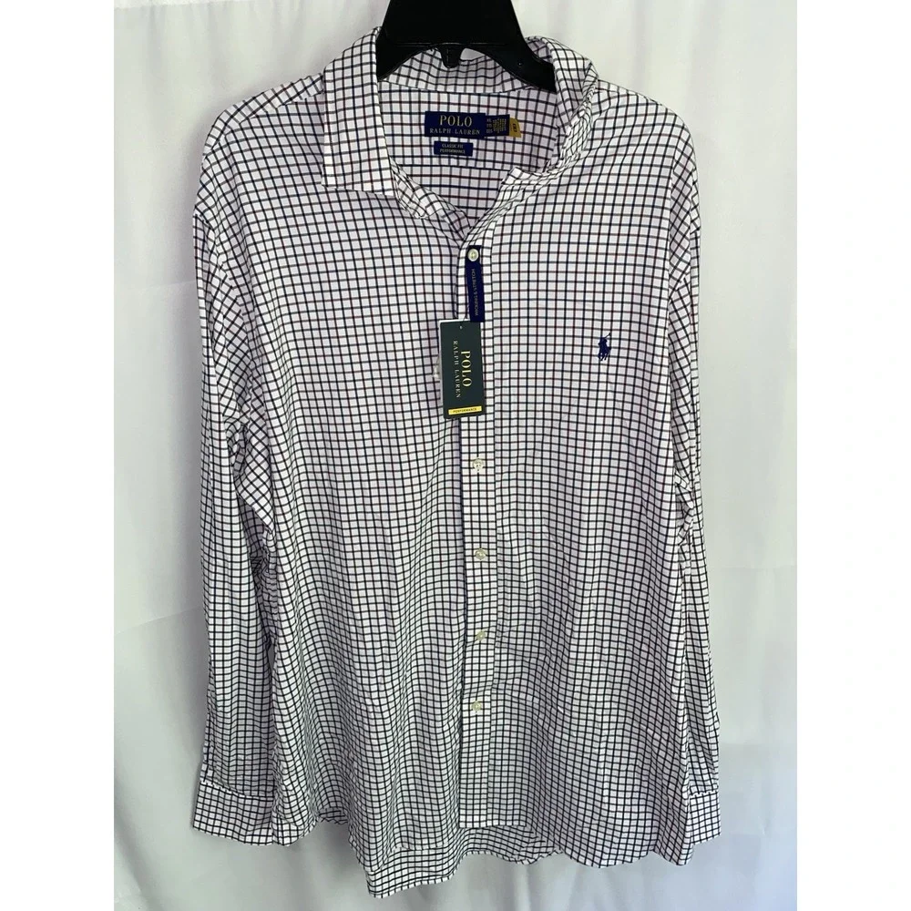 NWT Polo Ralph Lauren Classic Fit Performance Shirt Mens XXL Long Sleeve